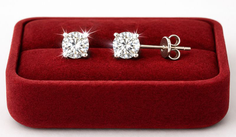 Lab Grown Diamond Stud Earrings - 1.00 tcw [D-VVS1] - 14K Gold